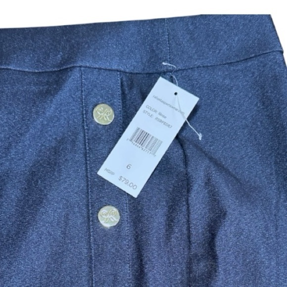 New Rafaella Navy Button-Accent Pencil Skirt MSRP $79.00 Sz 4, 6. - Picture 3 of 4
